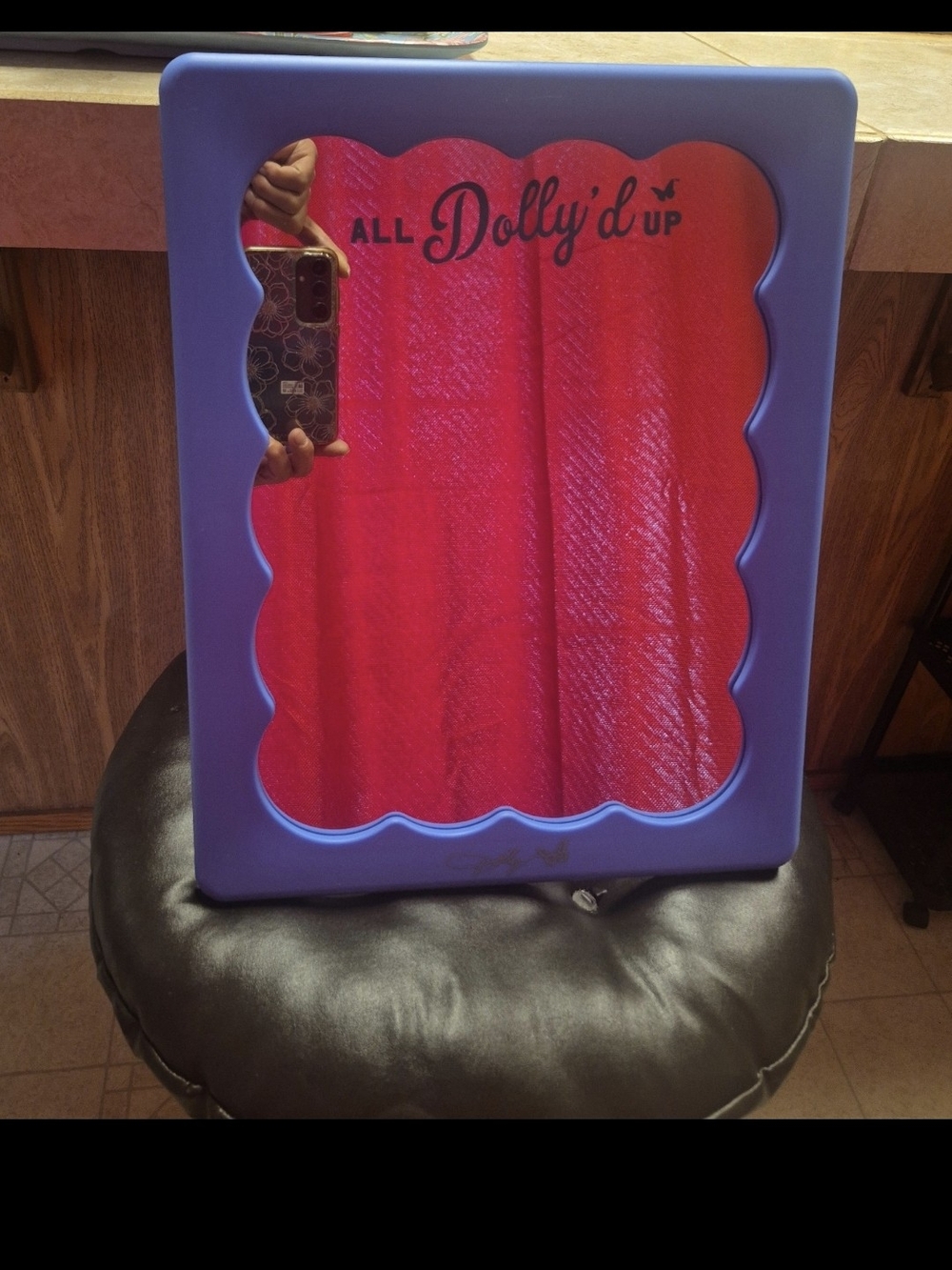 Dolly Parton All Dolly'd Up Blue Vanity Mirror
